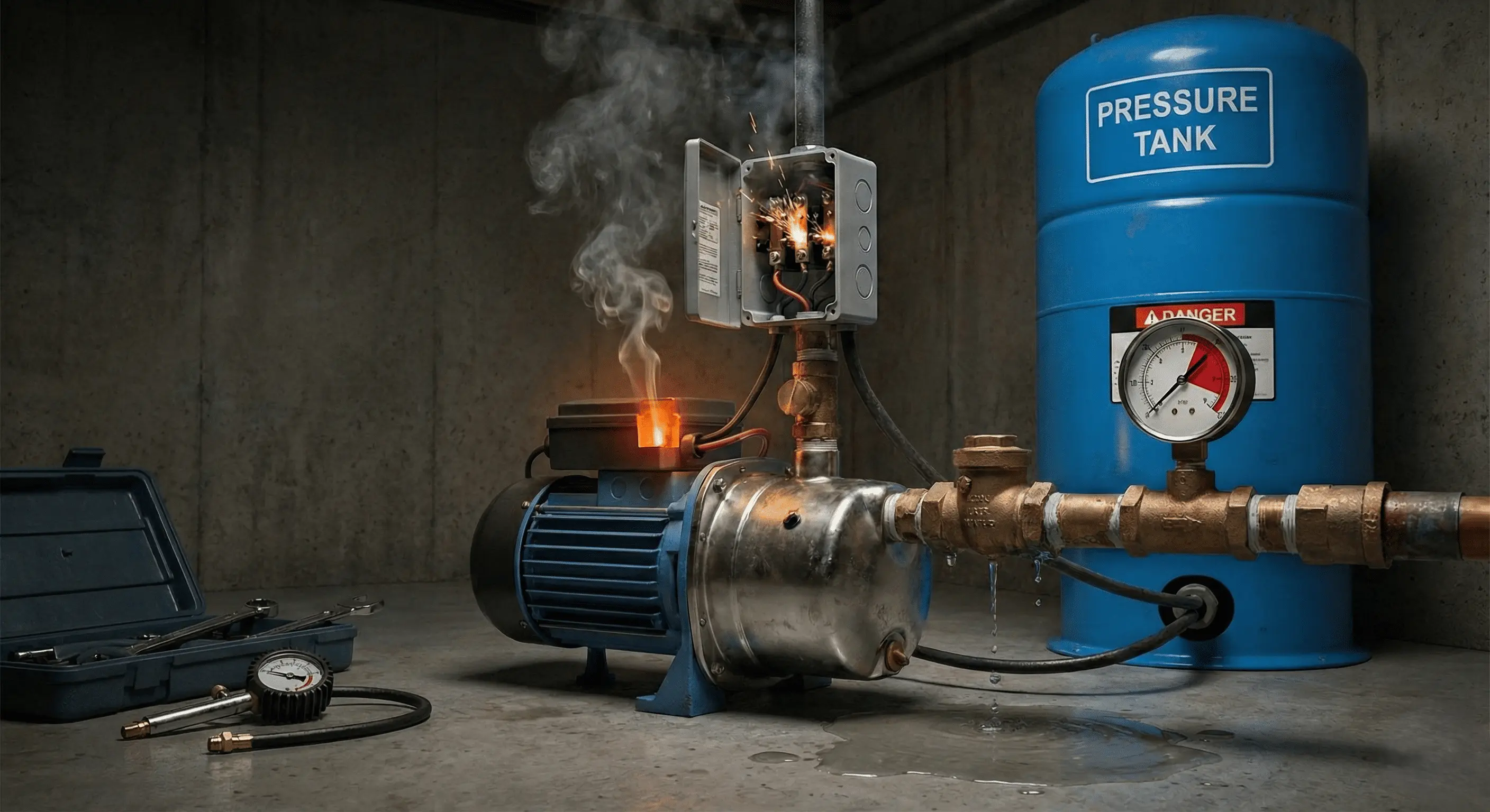 علت قطع و وصل شدن مکرر پمپ آب؛ ۵ دلیل اصلی و راهکار فوری (عیب‌یابی قدم‌به‌قدم)